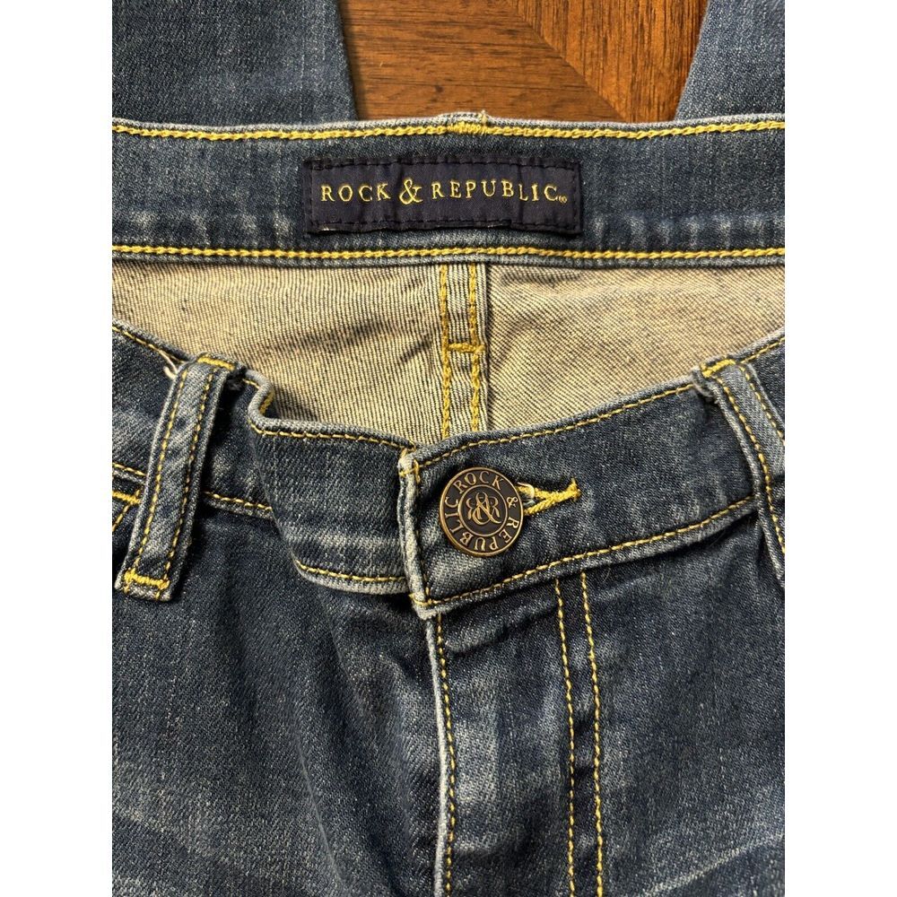 Rock & Republic Roskilde Capri Jeans Women's‎ Sz 14 Mid Rise - Picture 3 of 7